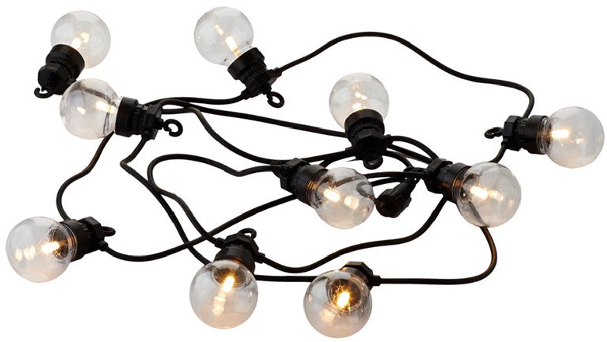 Sirius Lucas Clear Startset – Lichtsnoer Buiten 10 lampjes – Tuinverlichting Transparante Lampjes