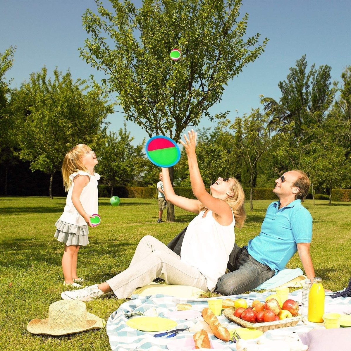 Jeu De Balle Velcro Pour Enfants - 4 Pièces (2 Pagaies, 2 Balles), Pour Extérieur, Jardin, Plage, à Partir De 3 Ans - 13