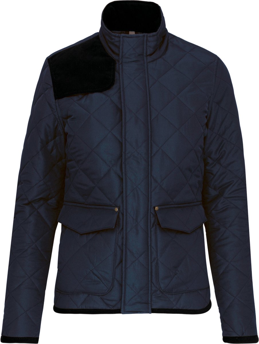 Kariban Gewatteerde herenjas K6126 Marineblauw
