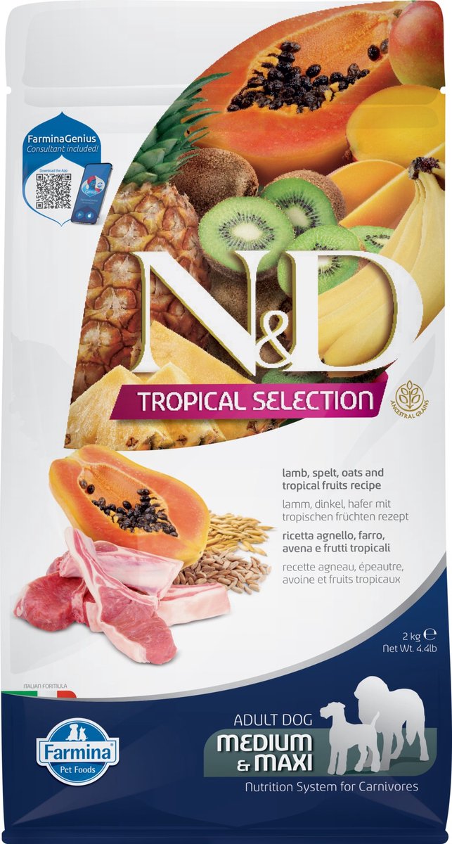 farmina N&D Dog Tropical Selection Lamb Adult Med/Maxi 2 kg