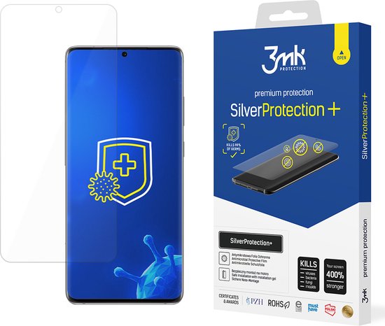 3mk SilverProtection+ screenprotector voor Samsung Galaxy S20 Ultra 5G met antibacteriële folie.