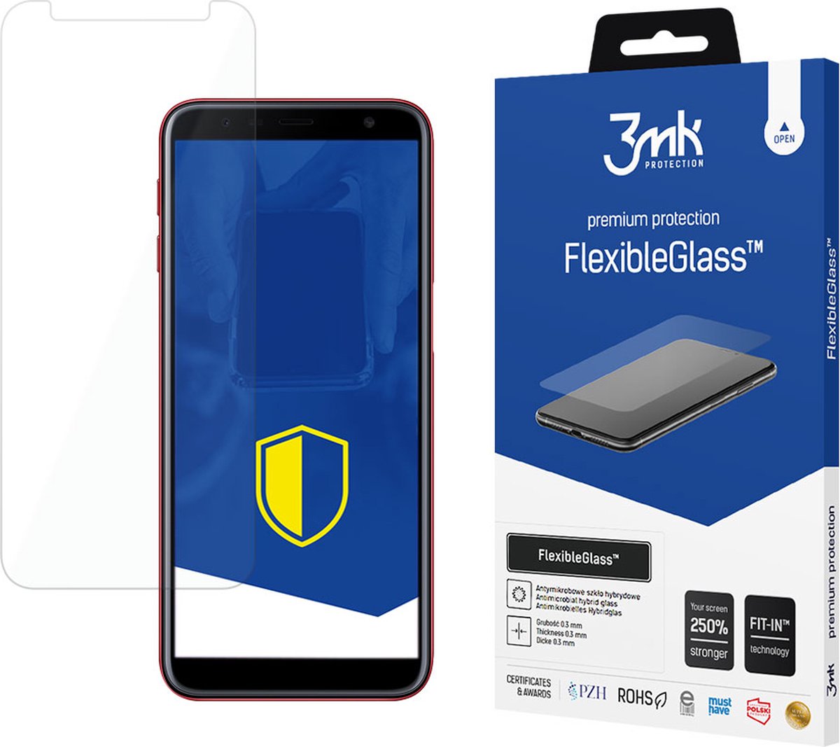 3MK FlexibleGlass - Hybride Screenprotector - 0,2 mm - Amortisering - Oogbescherming