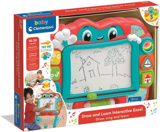 Baby Clementoni - Interactieve Activiteitentafel - Activity Center Speeltafel Met Blokken Ballen En Glijbaan 10 36 Maanden