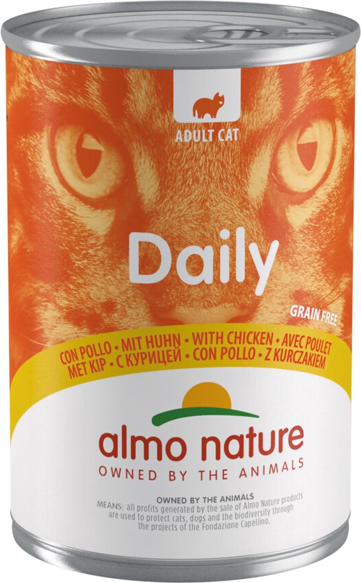 48x Almo Nature Daily Menu Kattenvoer Nat Blik Kip 400 gr