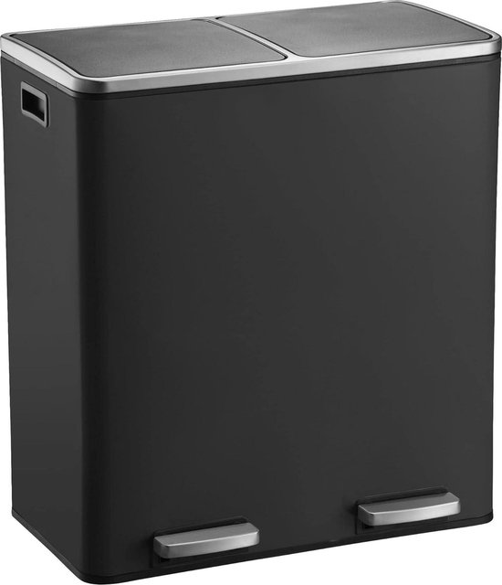 Kitchen Move Pedaalemmer voor gescheiden afval MAJOR zwart 60L
