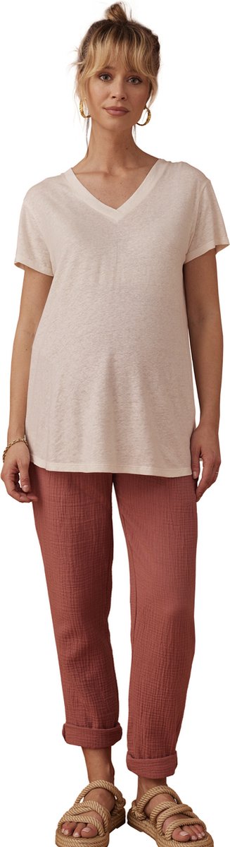 Envie de fraise Zwangerschapsbroek van katoengaas in paperbag-stijl ENVIE DE FRAISE