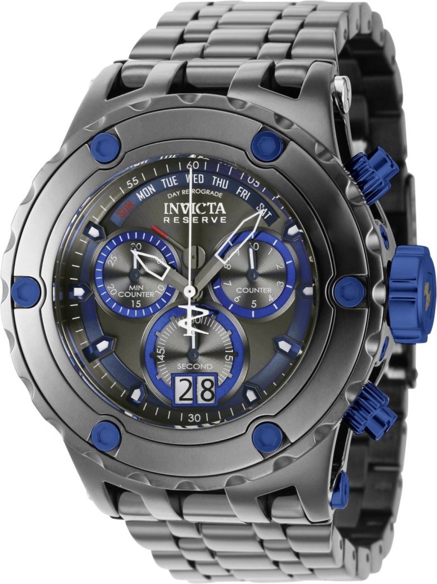 Invicta Reserve - Specialty Subaqua 39847 Heren Horloge - Waterdicht - Analoog - Quartz Uurwerk - Roestvrij Staal met grijze Wijzerplaat - 52mm