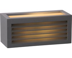 Lucide DIMO - Wandlamp Binnen/Buiten - 1xE27 - IP54 - Antraciet