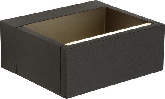 Lucide GOA - Wandlamp Binnen/Buiten - LED - 1 × 10W 3000K - IP54 - Antraciet