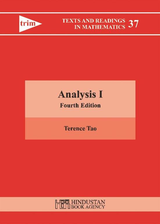 Texts and Reading in Mathematics- Analysis I - cover