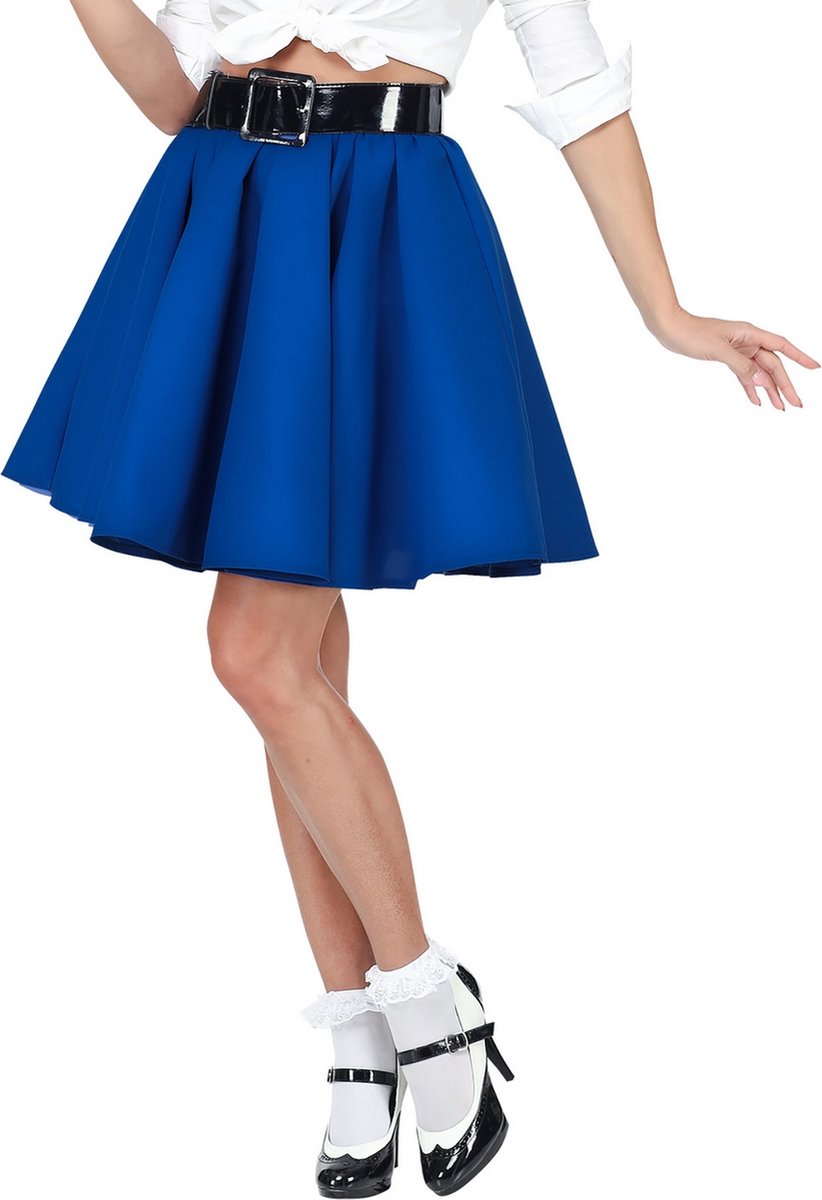 Plooirok Rock And Roll Blauw Vrouw