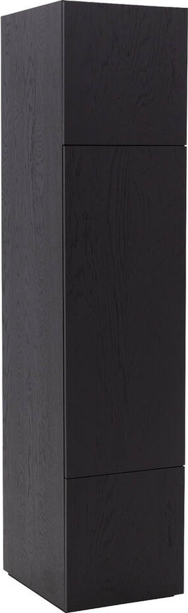 Goossens Kast Systeem Malaga, Module 5 Rechts ( Naad Boven En Beneden) 3x Draaideur - Hout Zwart