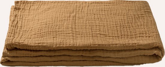 LANGUE 100 X 140 CM - DRAP BÉBÉ MOUSSELINE - CARAMEL