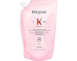 Kérastase Genesis Bain Hydra-Fortifiant Shampoo Refill - Versterkende en Hydraterende Anti-Haaruitval Shampoo voor Fijn, Verzwakt Haar - Navulling 500 ml