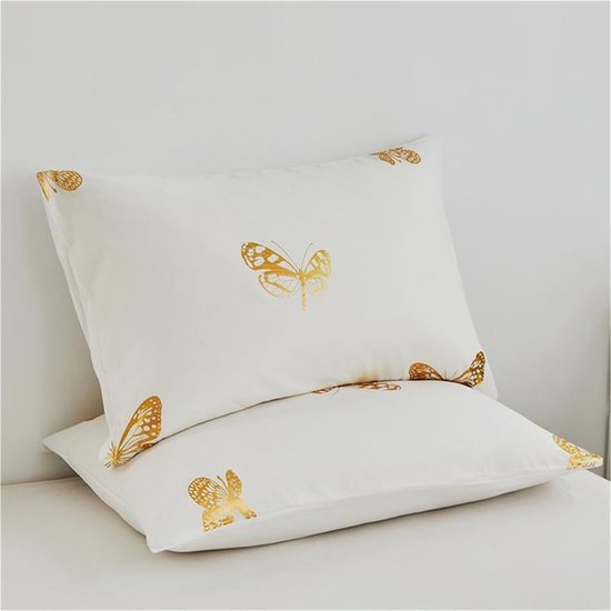 Luowei Vlinder Dekbedovertrek 200x200 Cm - Zwart Beddengoedset Met 2 Kussenslopen 80x80 Cm