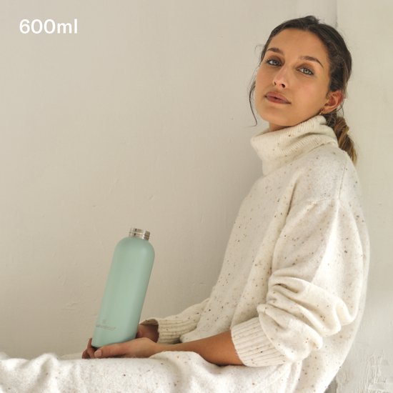 RFWR® Roestvrijstalen Drinkfles 750ml met Rietje - Geïsoleerde