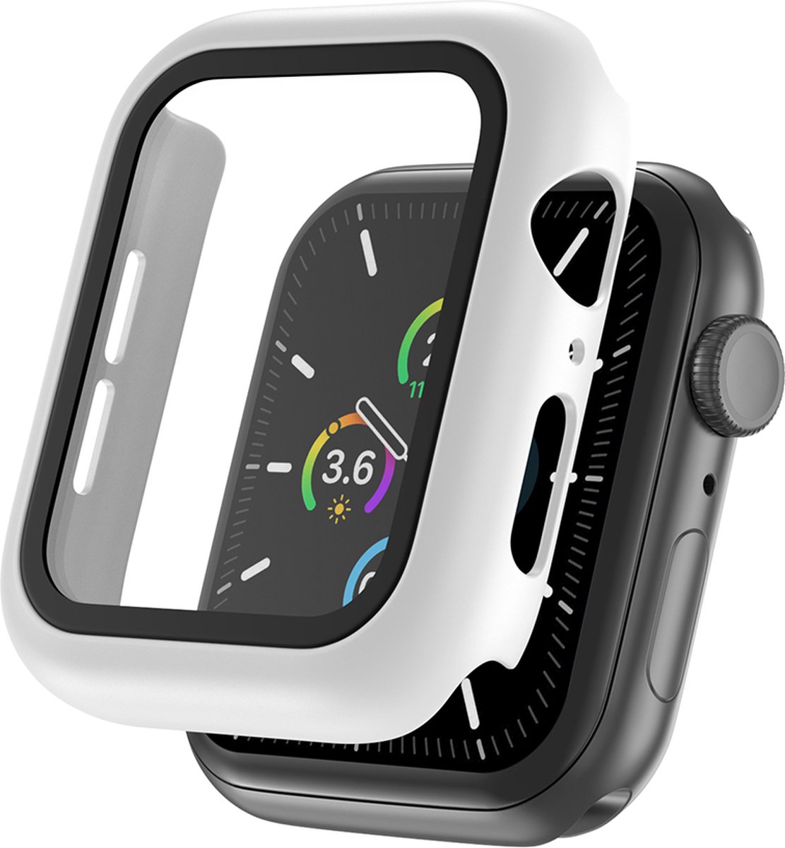 EP Goods - Full Cover/Hoesje - Screen Protector - Geschikt voor Apple watch Series 4/5/6/SE 40mm - Hard - Protection - Wit