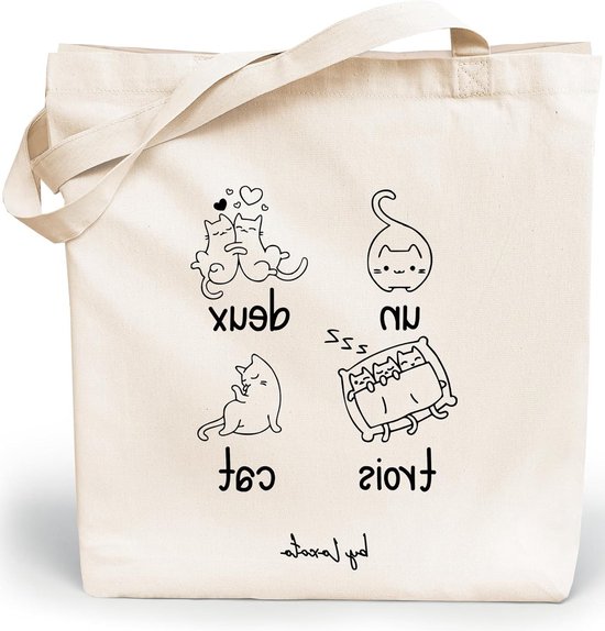 Platte schoudertas, stoffen tas, draagtas, messenger bag voor dames