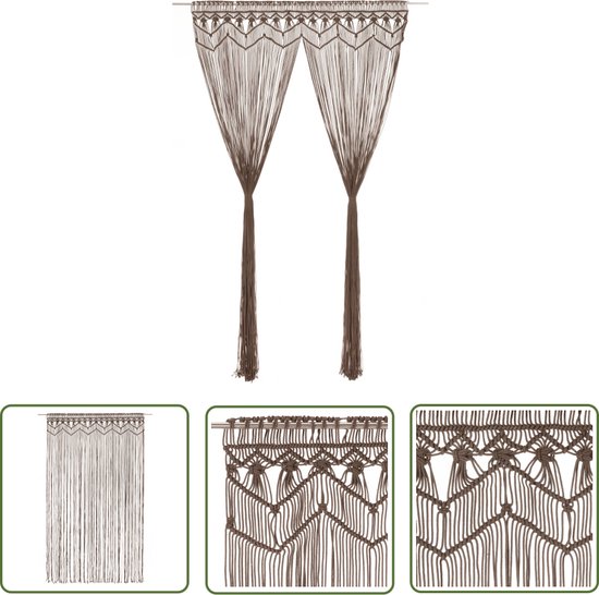 VidaXL Cortina de macramé algodón 140x240 cm | Leroy Merlin