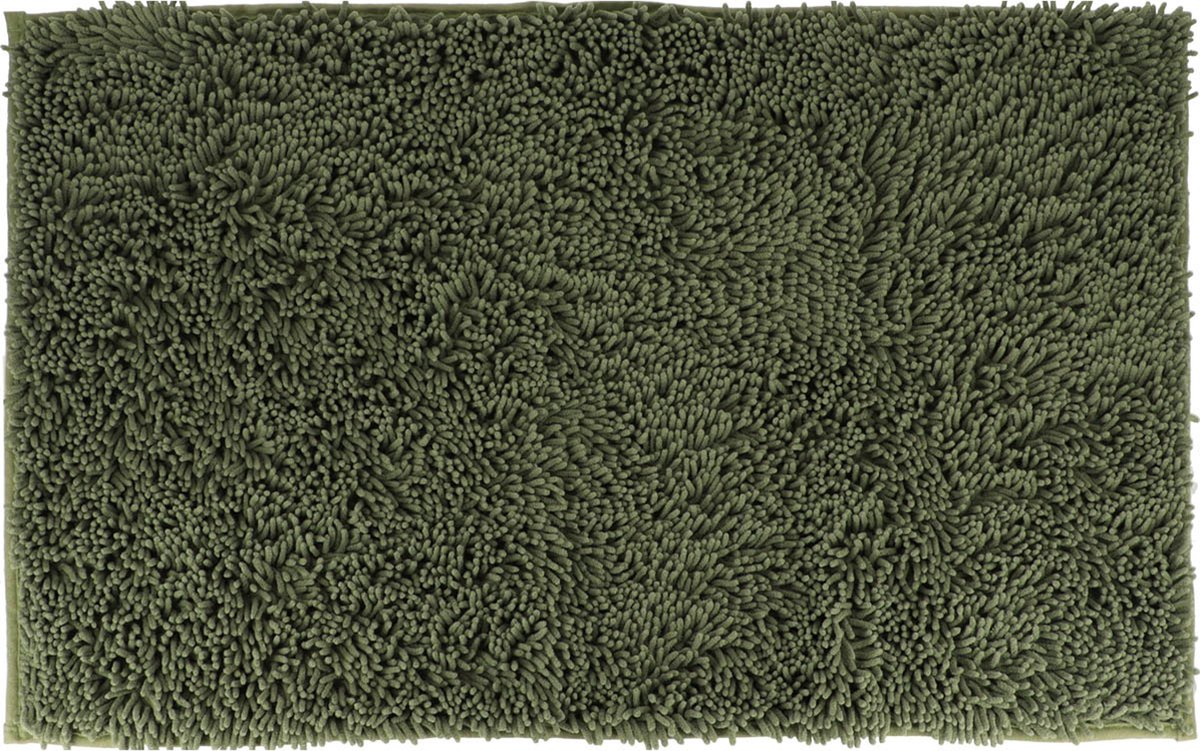 Tendance Badmat microfiber - hoogpolig - groen - 50x80 cm - absorberend - badkamer - antislip