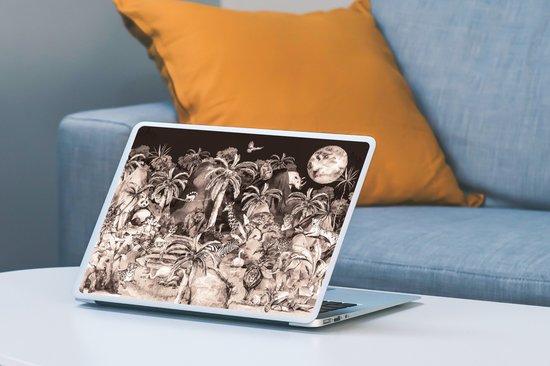 Sticker ordinateur portable - 11,6 pouces - Enfants - Jungle - Animaux