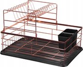 Berlinger Haus Afdruiprek met 2 etages/serviesrek voor aanrecht, mat crème/Sahara Collection