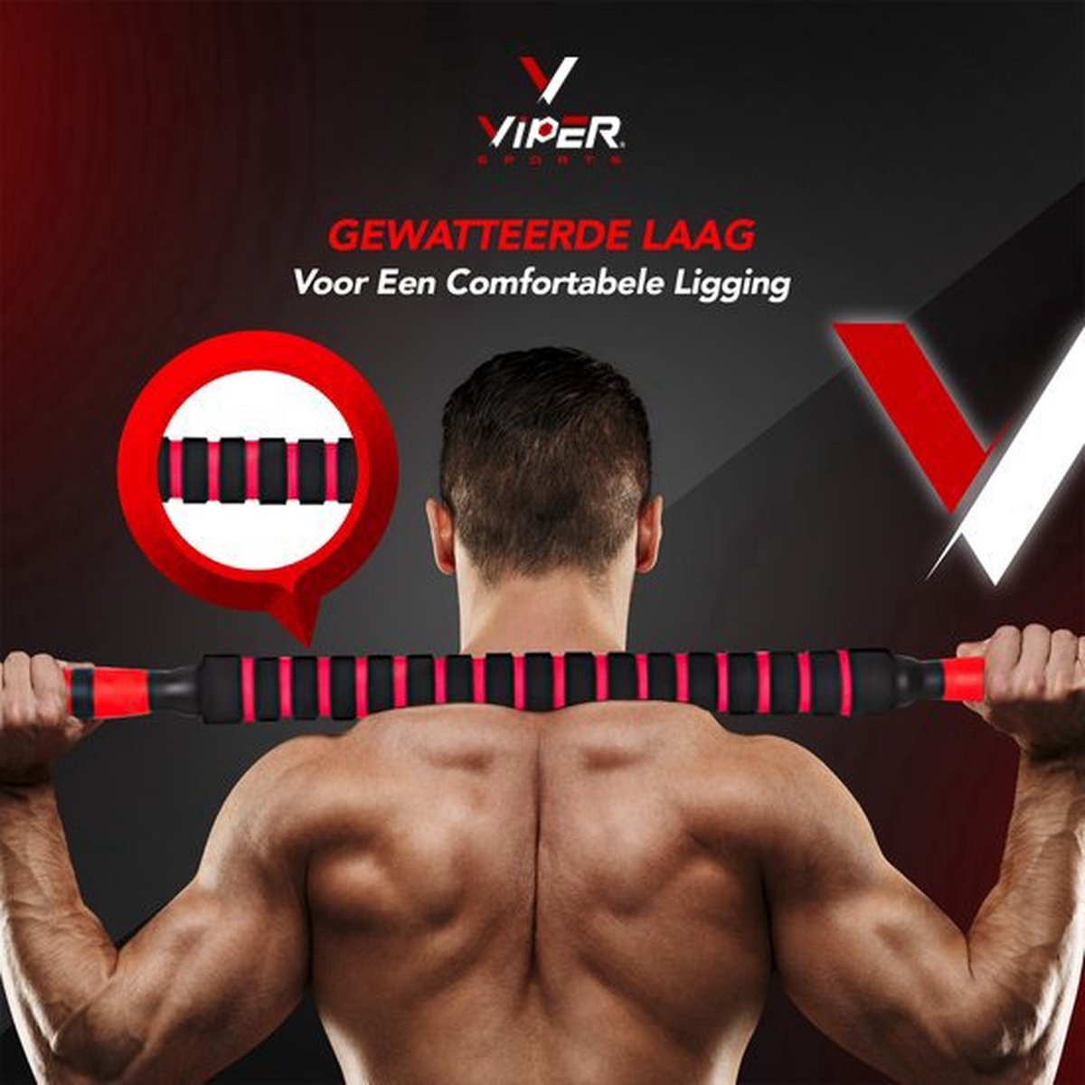 Verstelbare Dumbbell Set tot 20kg – Halterset 2x10kg – 2-in-1 Gewichten – Home Gym - Krachttraining – Viper Sports – Rood – foto 2