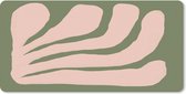 Muismat XXL 80x40 cm - Bureau onderlegger - Bureau mat Abstract - Natuur - Pastel - Roze - Bureaumat - Gaming mousepad xl - Bureaulegger groot - Computer deskmat