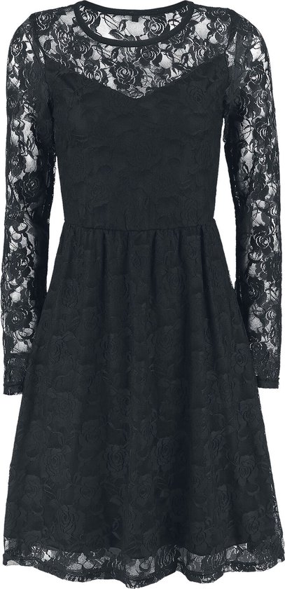 Gothicana Zwarte jurk van kant - Dames - M