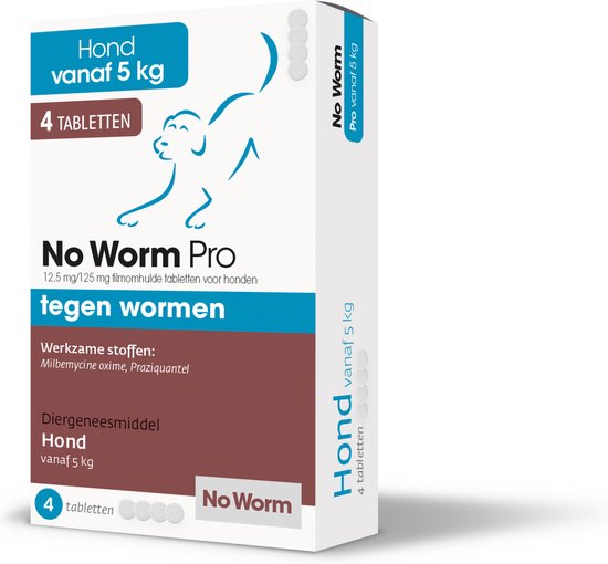 Exil No Worm Pro - Ontwormingsmiddel - Hond - 4 Tabletten