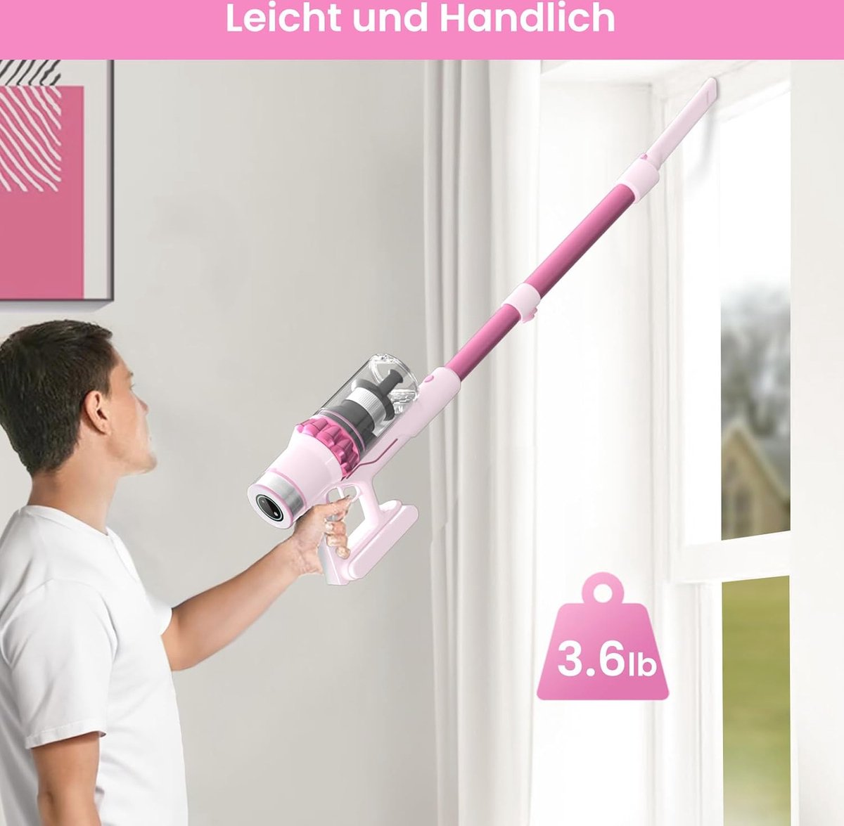 4-in-1 Draadloze Stofzuiger, 45000tpm Krachtige Draadloze Stofzuiger