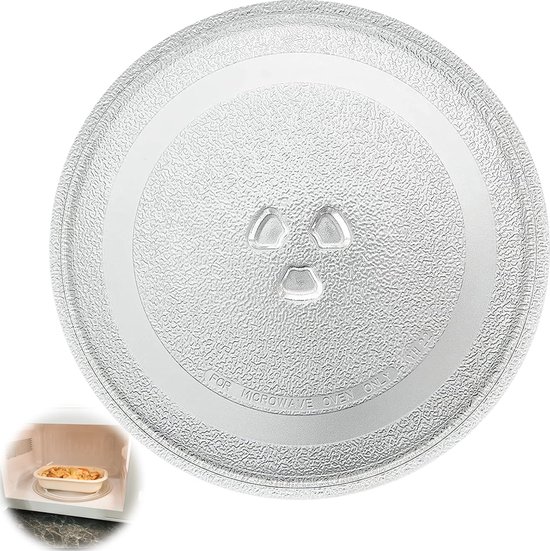 Universele magnetronplateau van glas, diameter 24,5 cm, met 3