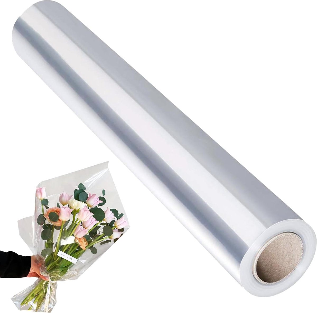 Rouleau De Papier D'Emballage En Cellophane Transparent Résistant À La Déchirure Pour Panier