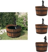 vidaXL Waterfontein met pomp 57x57x53 cm massief vurenhout, waterfontein tuin, waterfontein buiten, waterpartij, water fontein, waterfonteintje vidaXL Waterfontein met pomp 57x57x53 cm massief vurenhout, waterfontein tuin, waterfontein buiten, waterpartij, water fontein, waterfonteintje
