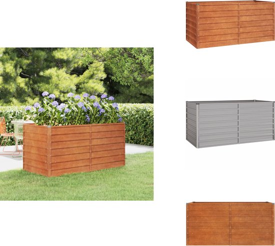 vidaXL Plantenbak verhoogd 100x40x77 cm cortenstaal roestig, plantenbak, groentebed, tuinbed, verhoogd bed, kruidenbed, plantenbak buiten, bloembak