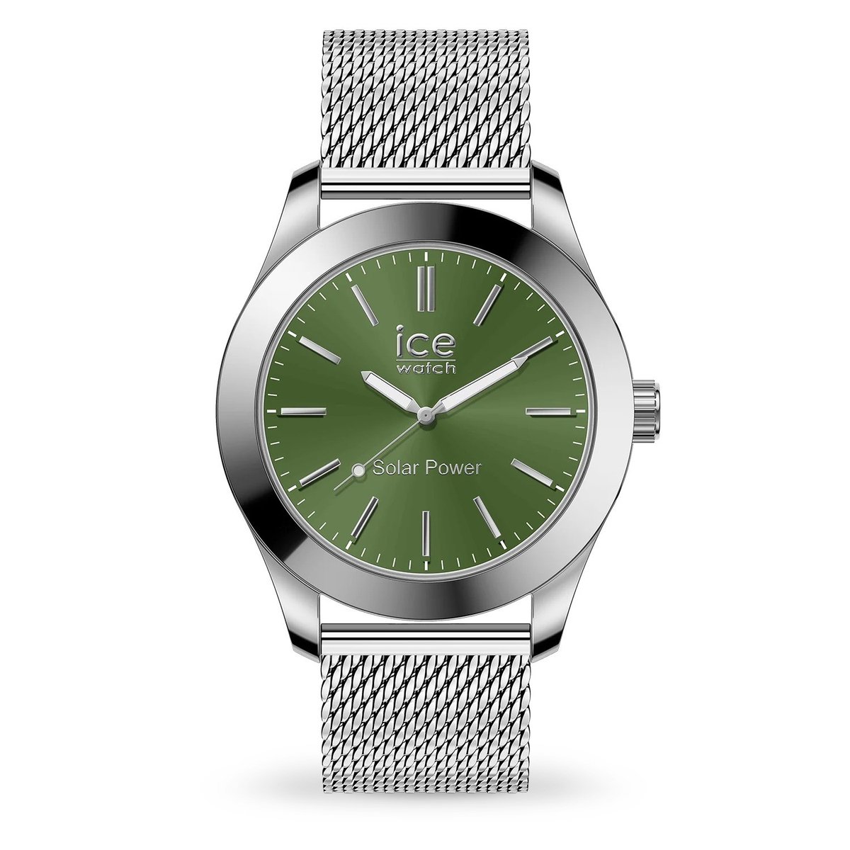Ice Watch ICE steel - Silver green 023796 Horloge - Staal - Zilverkleurig - Ø 40 mm