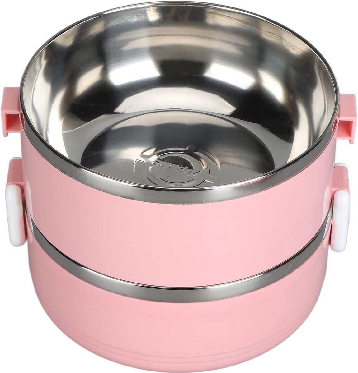 550 Ml Roestvrijstalen Geïsoleerde Lunchbox Stapelbare Lunchcontainer Draagbare 2 Laags Ronde Bento Lunchbox Lekvrije Thermische Voedselcontainer