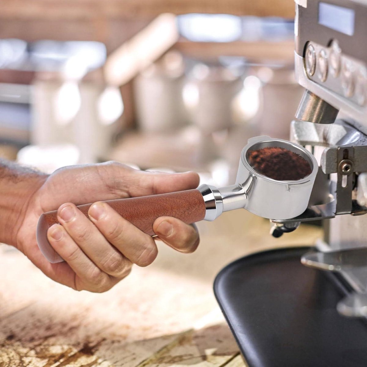 51 Mm Bodemloze Portafilter met Superfijn Gat, 304 Roestvrijstalen Koffieportafilter voor DonLim Koffiezetapparaat