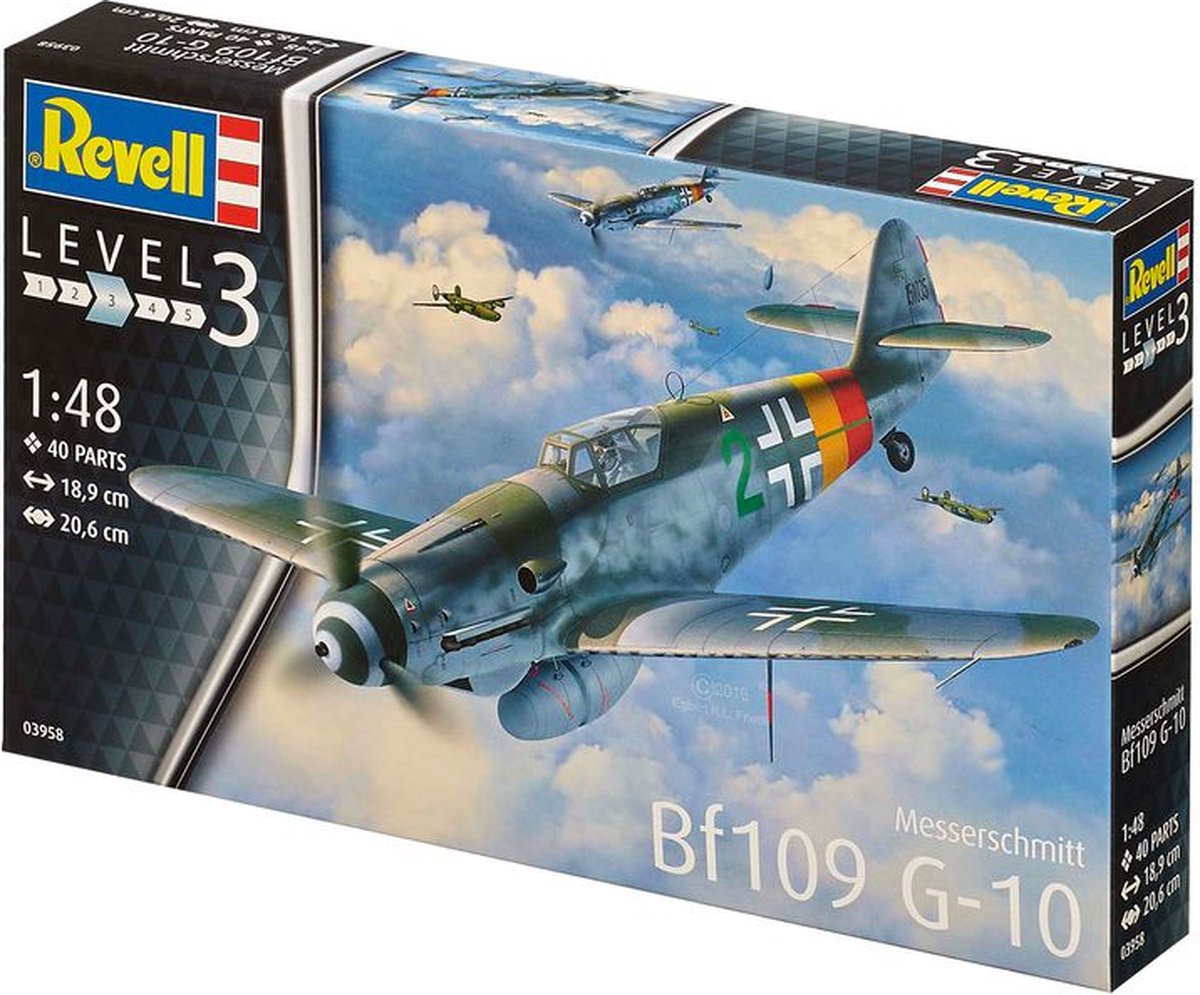 Revell Modelbouwpakket Vliegtuigen - 03958 Messerschmitt Bf109 G-10 Plastic - 1:48 - Modelbouw — afbeelding 3