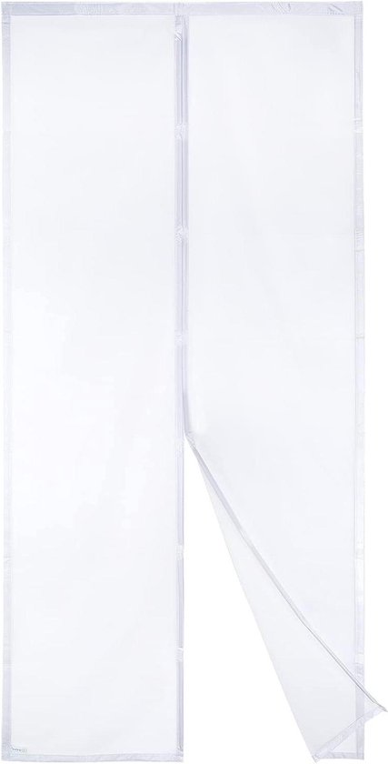 XMTECH Professionele insectenwerende hordeur voor deuren tot max. 95 x 210 cm met glasvezelweefsel, hordeur 95 x 210 cm met aluminium frame in wit