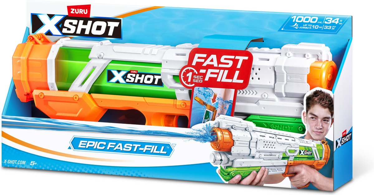 ZURU - XSHOT - Water Fast-Fill Epic Water Blaster - Waterpistool - 1000ML — afbeelding 5