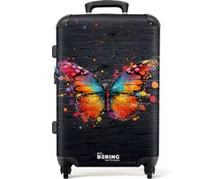NoBoringSuitcases.com NoBoringSuitcases.com® - Koffer groot - Rolkoffer lichtgewicht - Graffiti vlinder met felle kleuren - Reiskoffer met 4 wielen - Grote trolley XL - 20 kg bagage