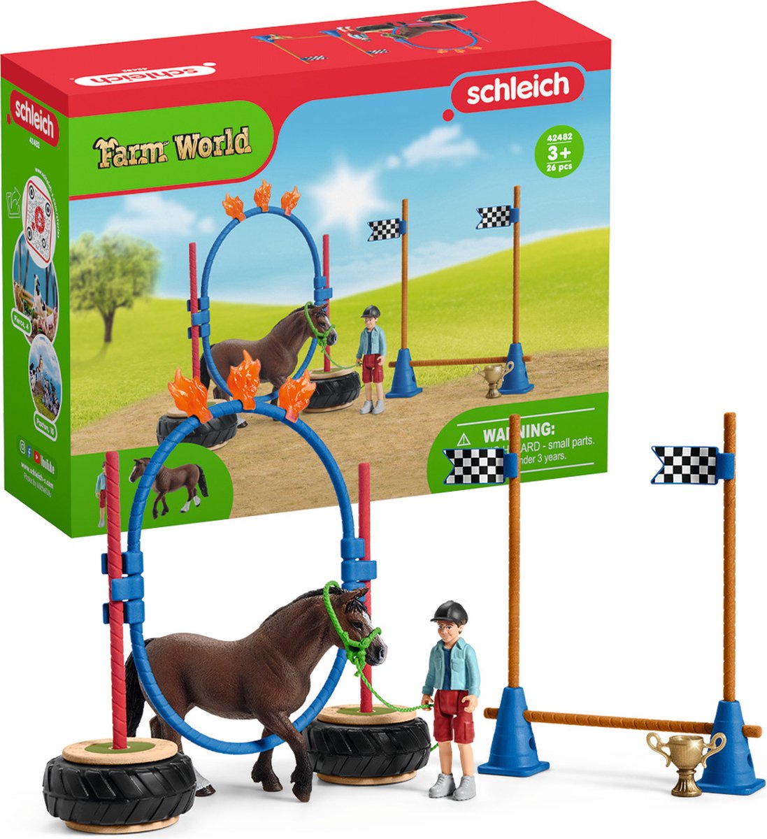 Schleich FARM WORLD - Pony agility wedstrijd - Speelfigurenset - Kinderspeelgoed voor Jongens en Meisjes - 3 tot 8 jaar — afbeelding 23