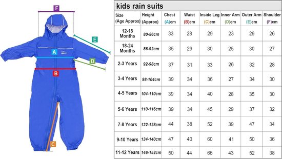 Veste De Pluie Imperméable Et Coupe-Vent Pour Enfants - Combinaison Tout-en-Un Léger Avec Capuche - Garçons Et Filles