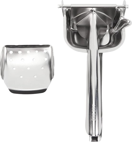 Joyit Extra Large Lemon Squeezer Stainless Steel - Premium Heavy Duty Citroenpers Met Food Grade Silicone Handvat Ergonomische Citrus Juicer Fruit Ju