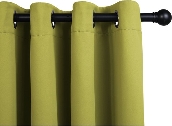 LIFA LIVING Gordijn - Mint - Verduisterend & Geluidswerend - Verduisteringsgordijnen met Ringen - 100% Polyester - 150 x 250 cm - 1 Stuk