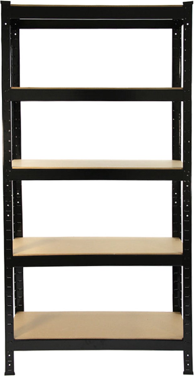 Monster Racking T-Rax Zware Opslagrekken, Zwart, 75cm B, 30cm D, Set van 2