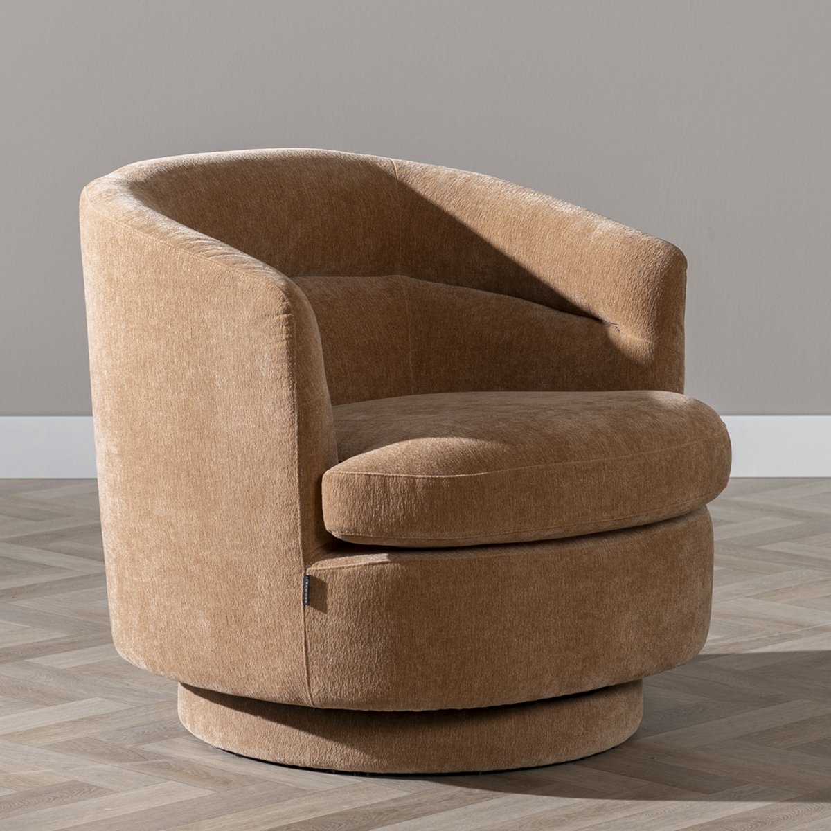 Bronx71 Scandinavische fauteuil Valerie draaibaar chenille terracotta