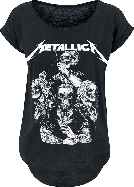 Metallica S&M2 Skull Tux Dames T-shirt zwart L bol