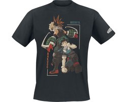 My Hero Academia Izuku Midoriya T-shirt zwart XL Katoen Heren - Anime, Fan merch, TV-series